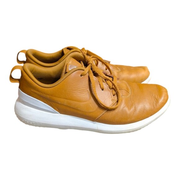 NIKE Roshe G Premium Brown Leather Golf Shoes AA1838 Men's Size 7 - Picture 8 of 10